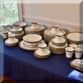 K03. Christopher Stuart "Black Dress" fine china set.